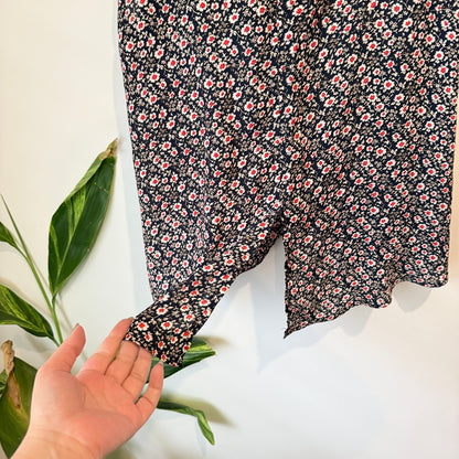 Dotti Navy Ditsy Floral Print Sleeveless Top Size 12