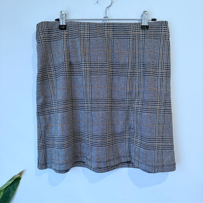 Anko Grey and Tan Check Skirt Size 14