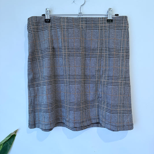 Anko Grey and Tan Check Skirt Size 14
