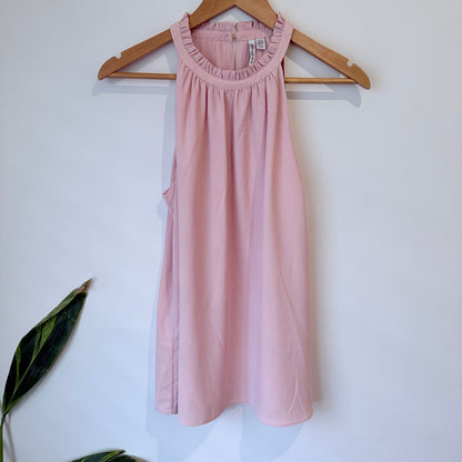 Forever New Blush Pink Ruffle Halter Top Size 10