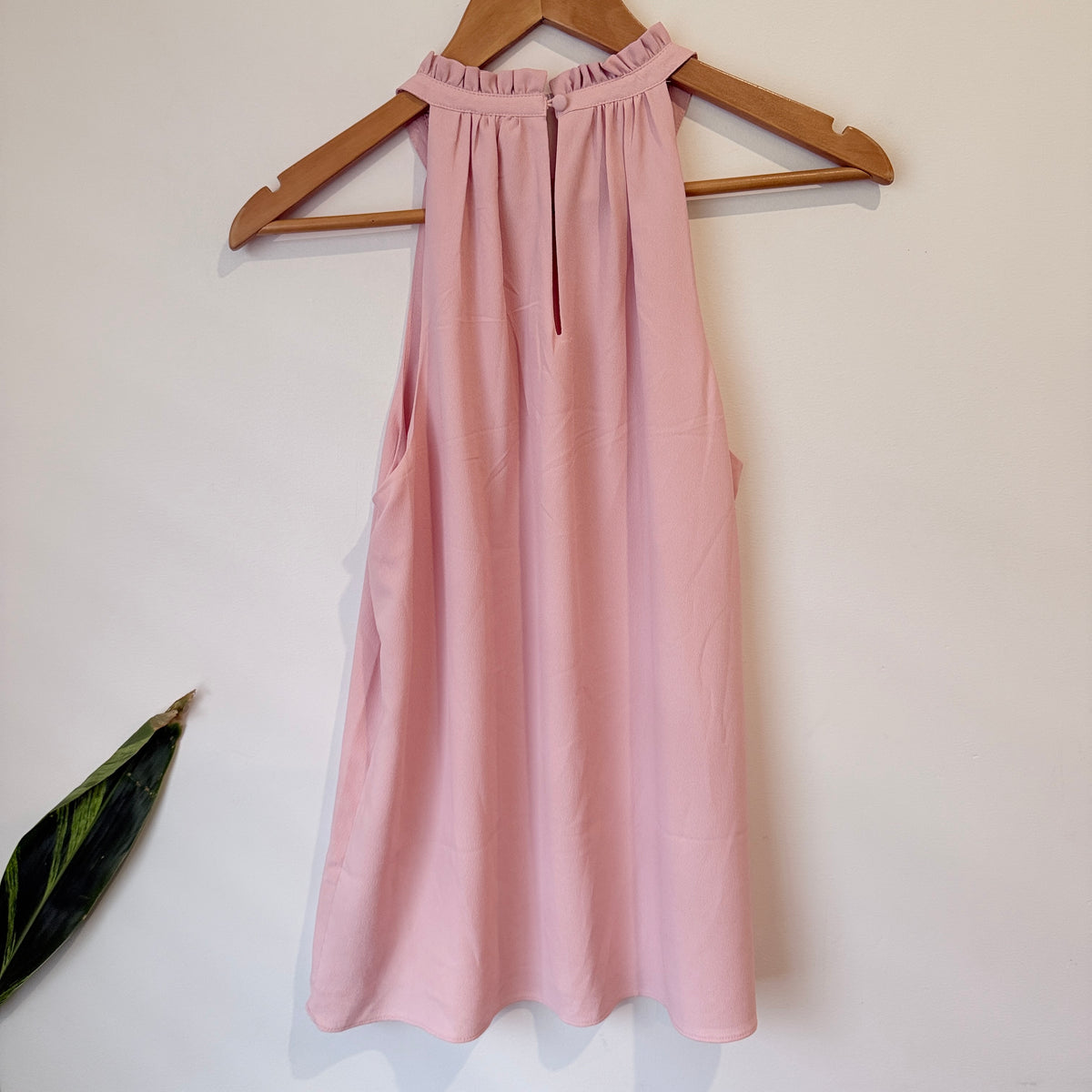 Forever New Blush Pink Ruffle Halter Top Size 10