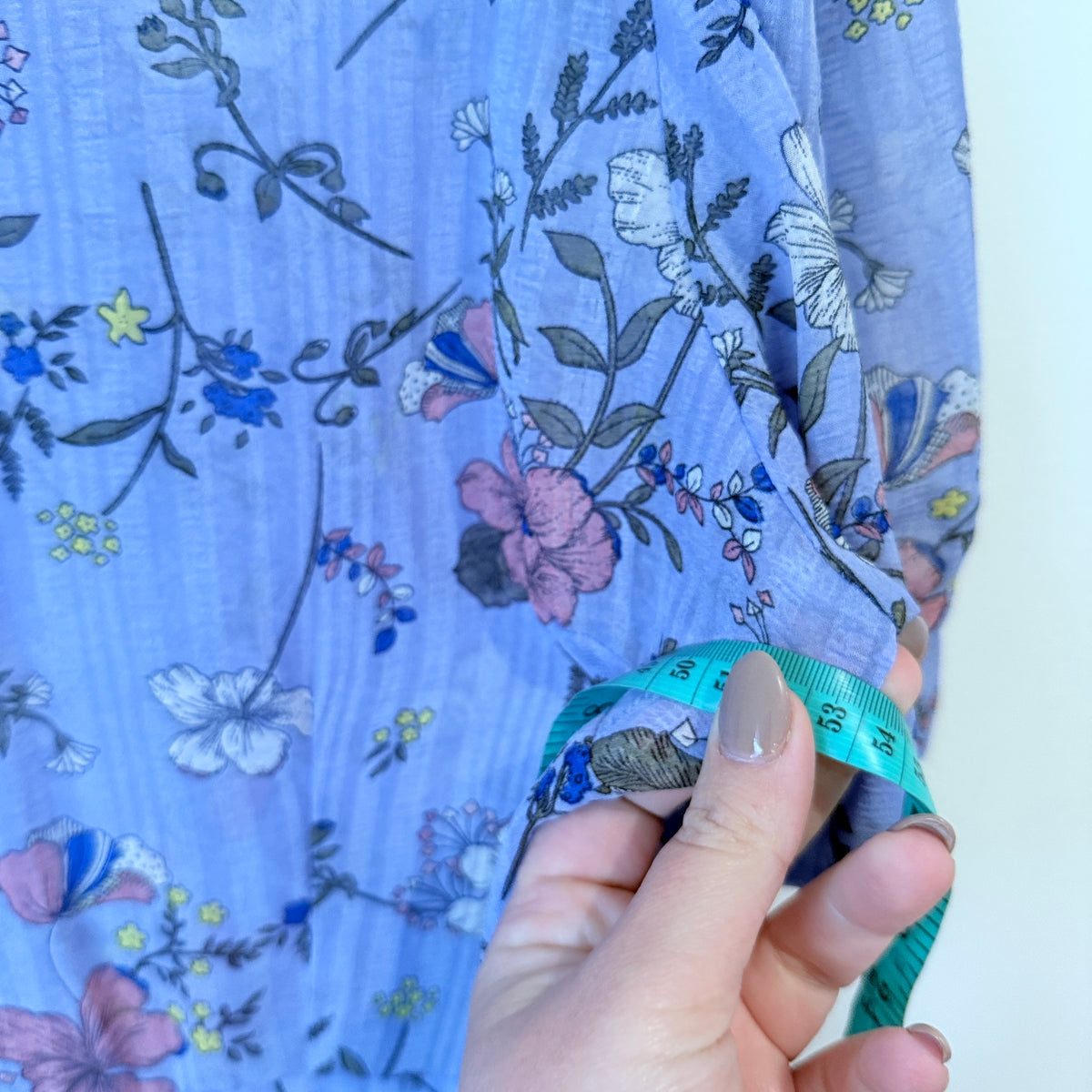Lilac Floral Print Puff Sleeve Dress