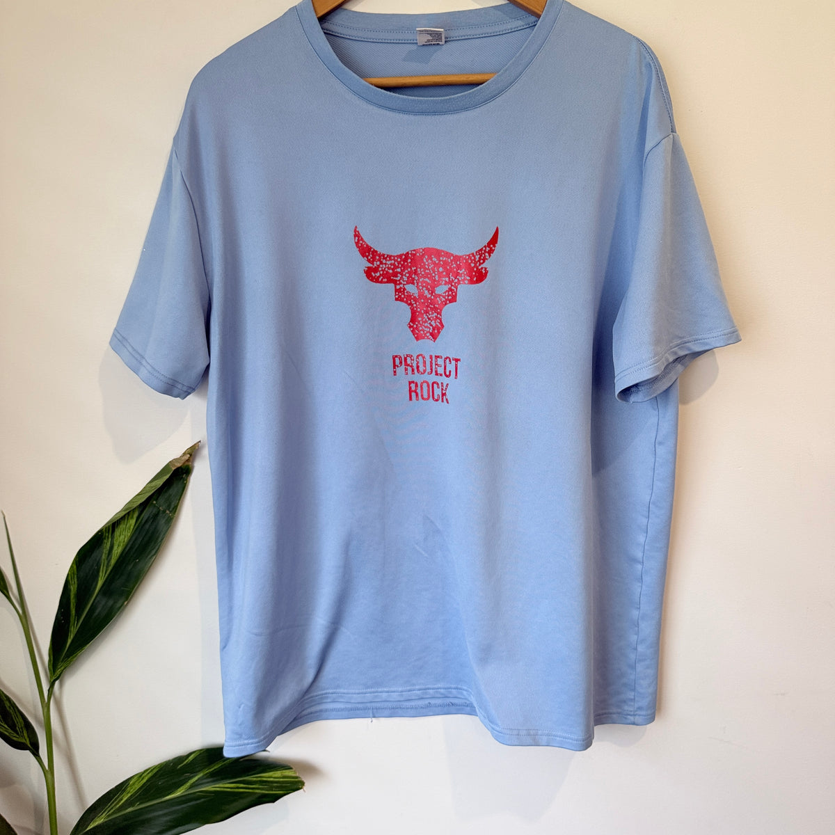 Project Rock Print Light Blue Tee Size XXL