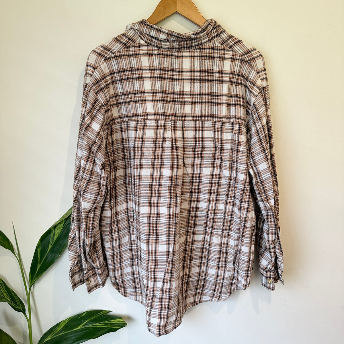 Forever New Plaid Button-down Flannel Shirt Size 16