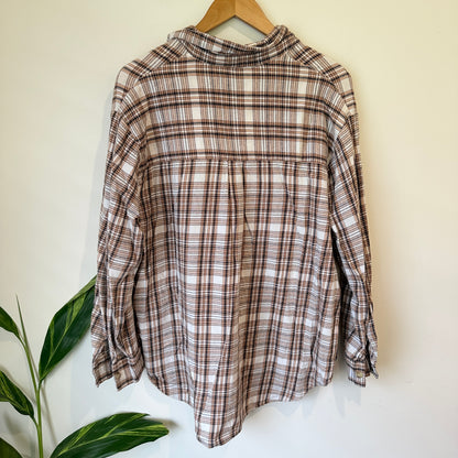 Forever New Plaid Button-down Flannel Shirt Size 16
