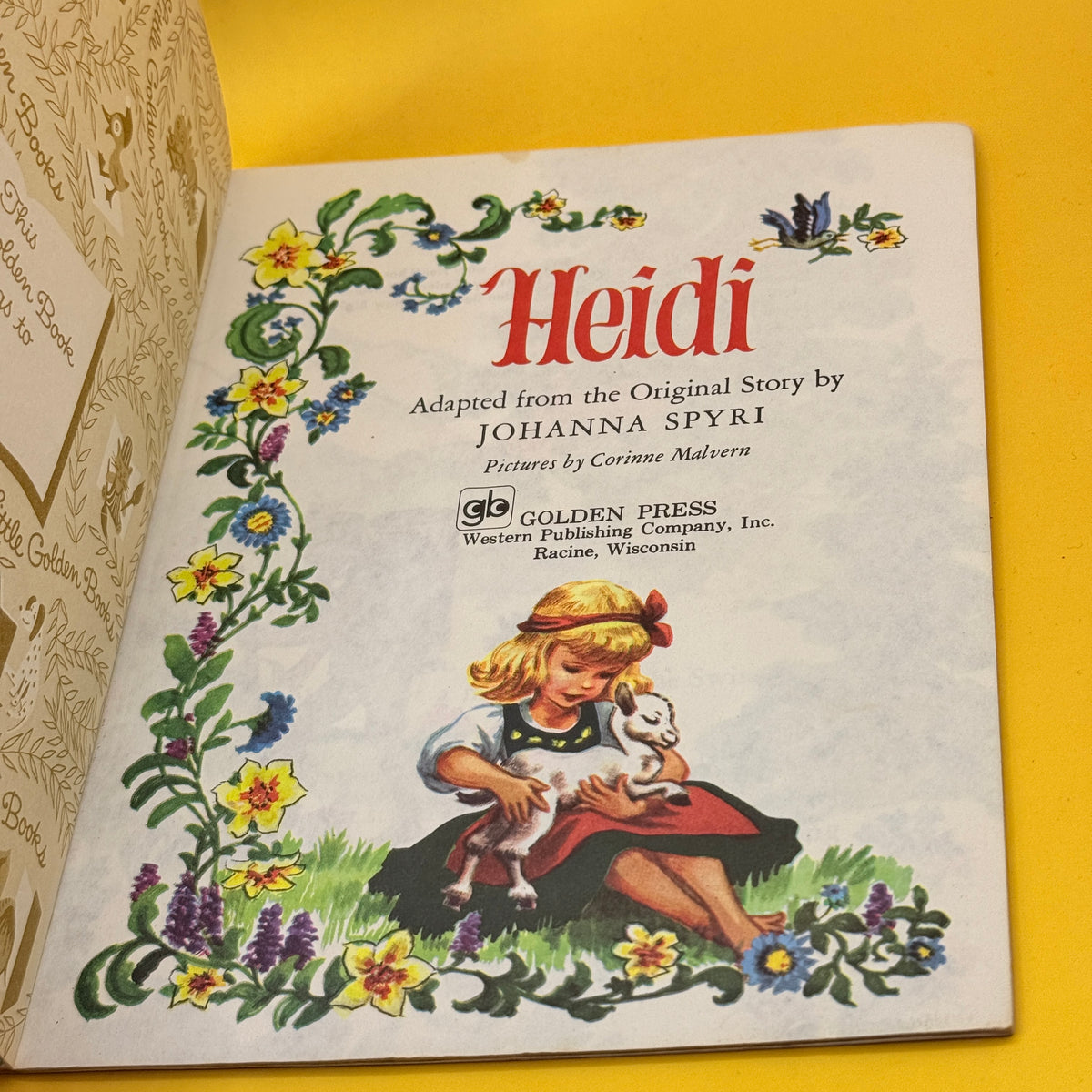 Vintage Golden Book: Heidi by Johanna Spyri (1954)