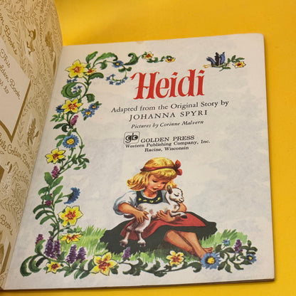 Vintage Golden Book: Heidi by Johanna Spyri (1954)