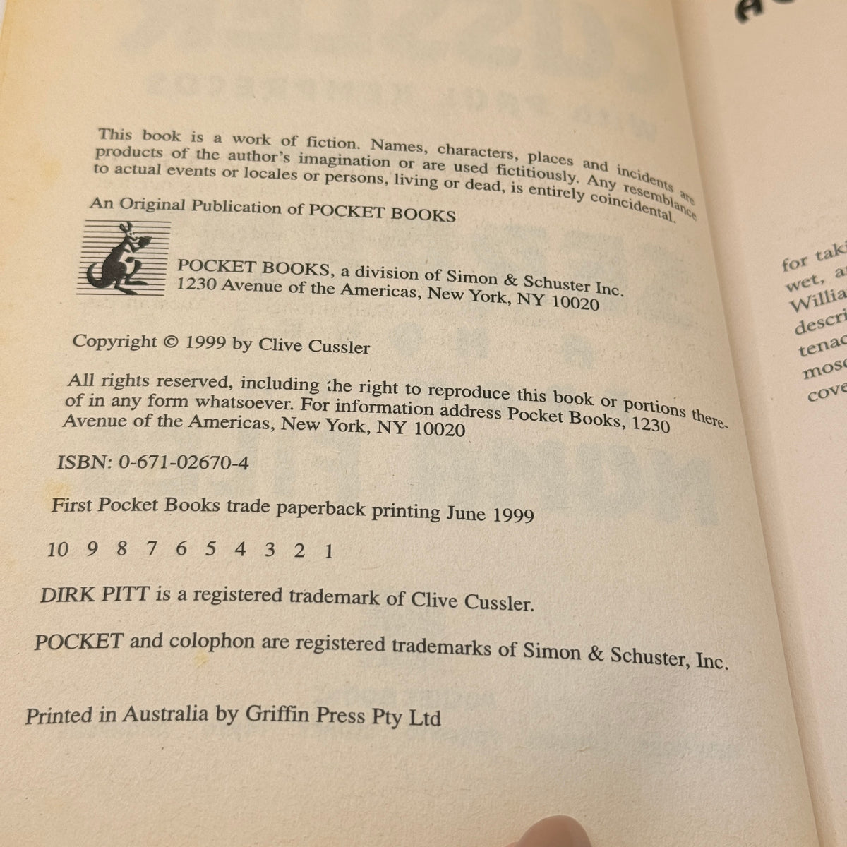 Serpent by Clive Cussler and Paul Kemprecos (1999)
