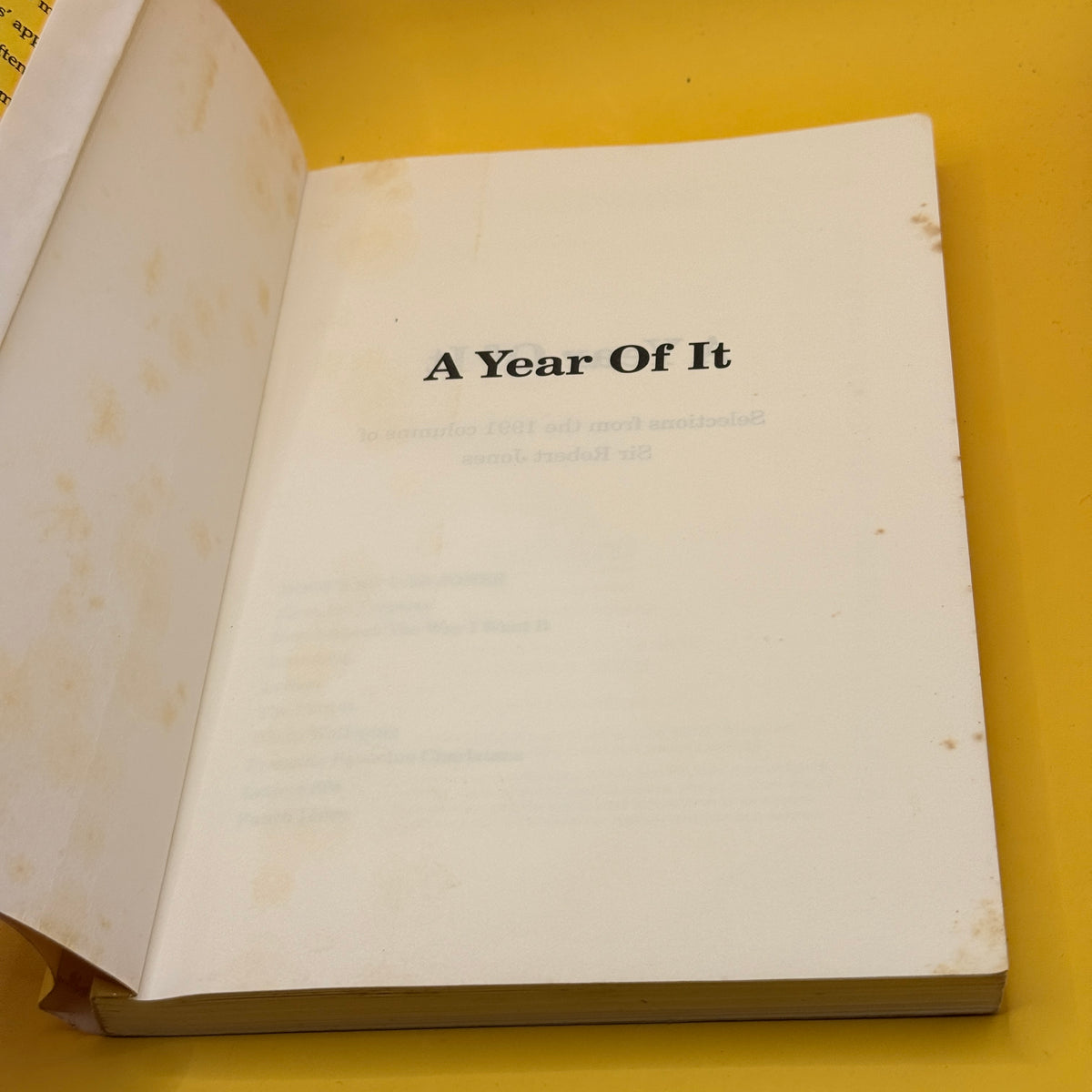 A Year of It by Bob Jones (1992)