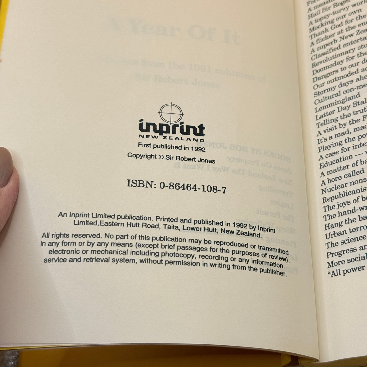 A Year of It by Bob Jones (1992)