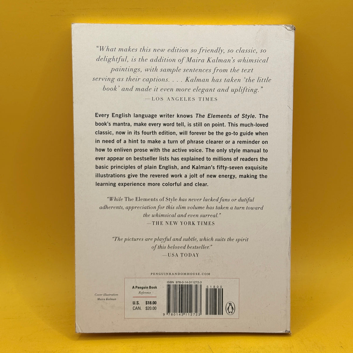 The Elements of Style Illustrated by William Strunk Jr., E. B. White and Maira Kalman