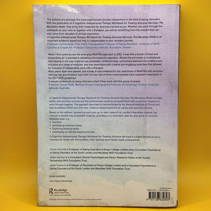 A Cognitive Interpersonal Therapy Workbook for Treating Anorexia Nervosa: The Maudsley Model by Ulrike Schmidt, Helen Startup and Janet Treasure