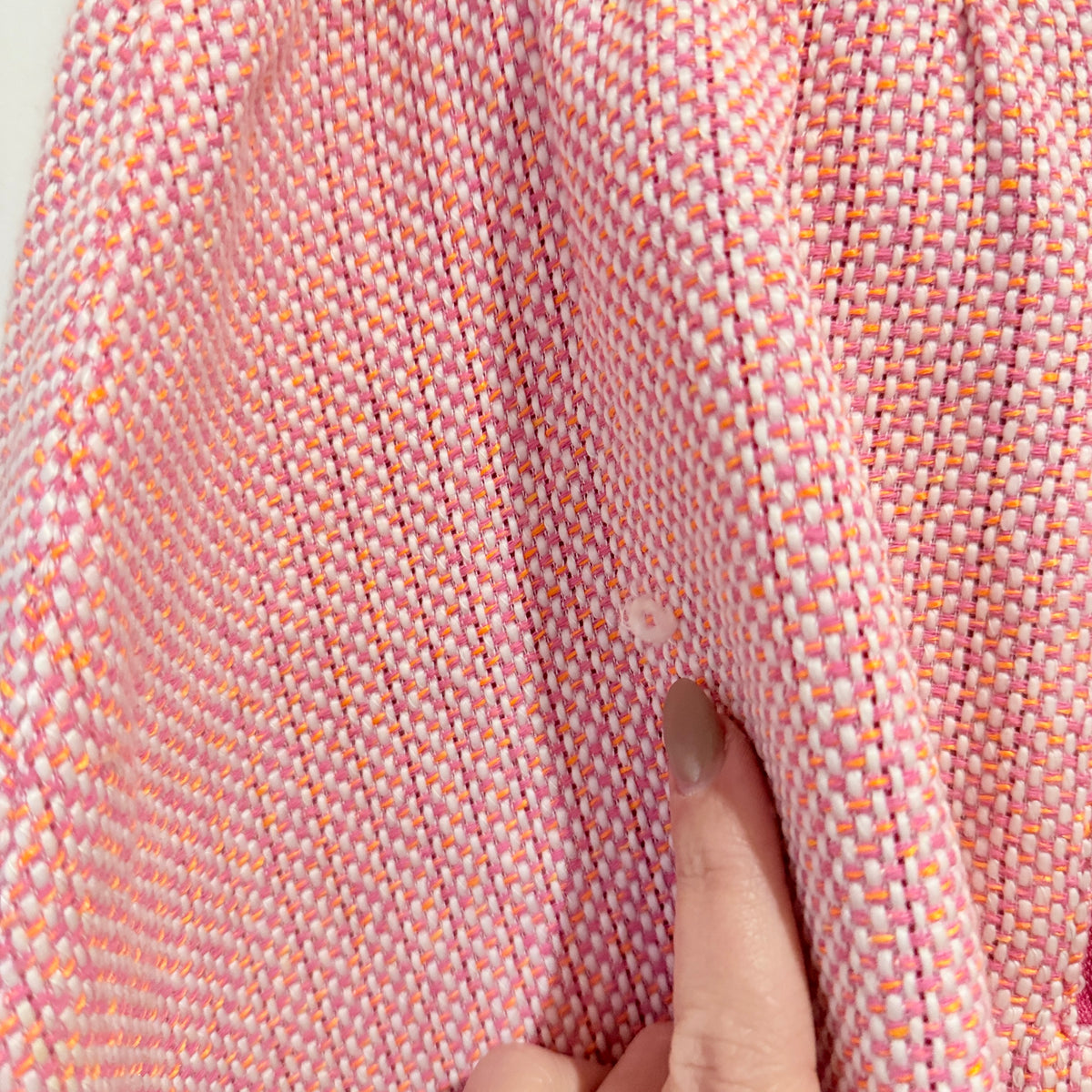 Pink and White Tweed A-Line Skirt Size M