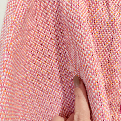 Pink and White Tweed A-Line Skirt Size M