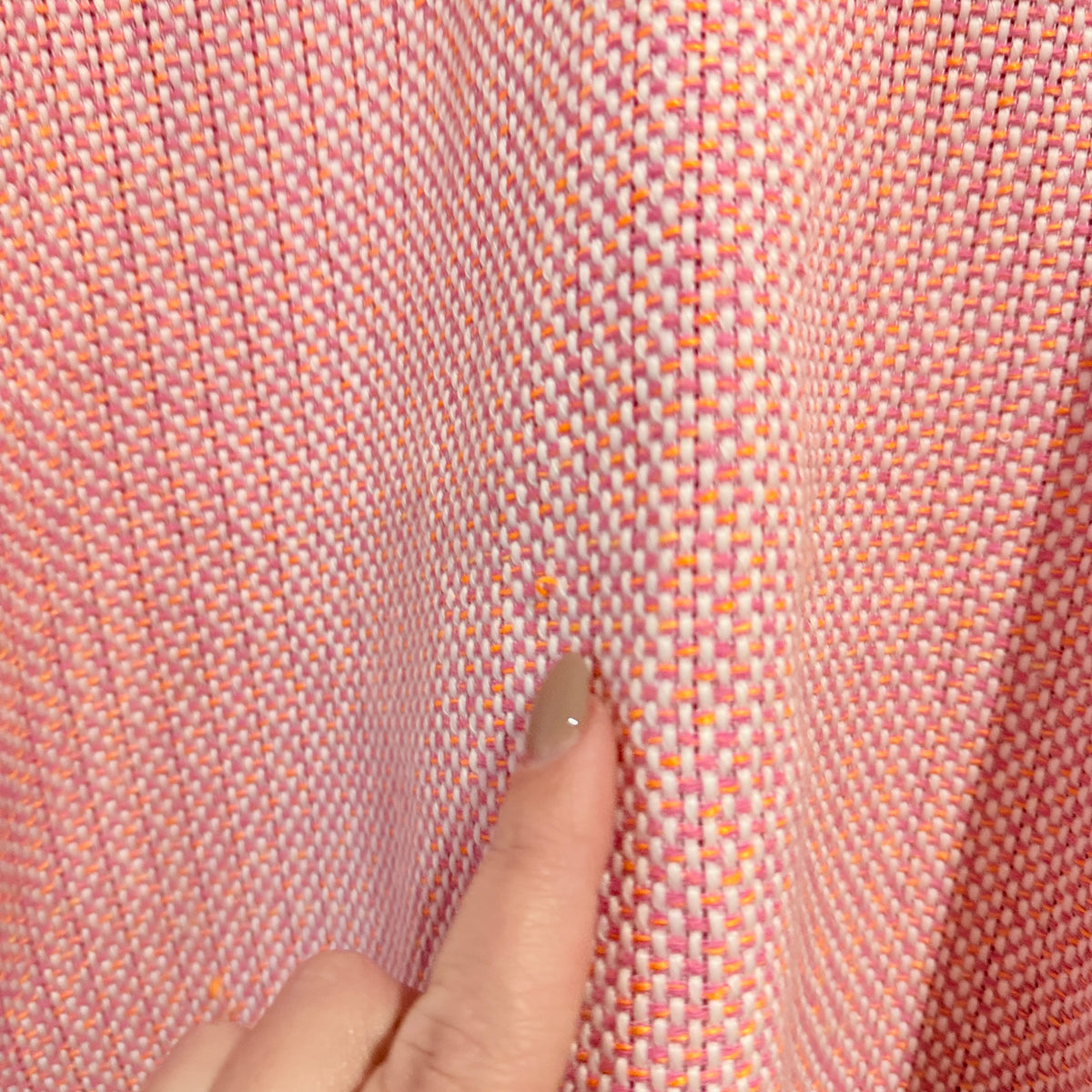 Pink and White Tweed A-Line Skirt Size M