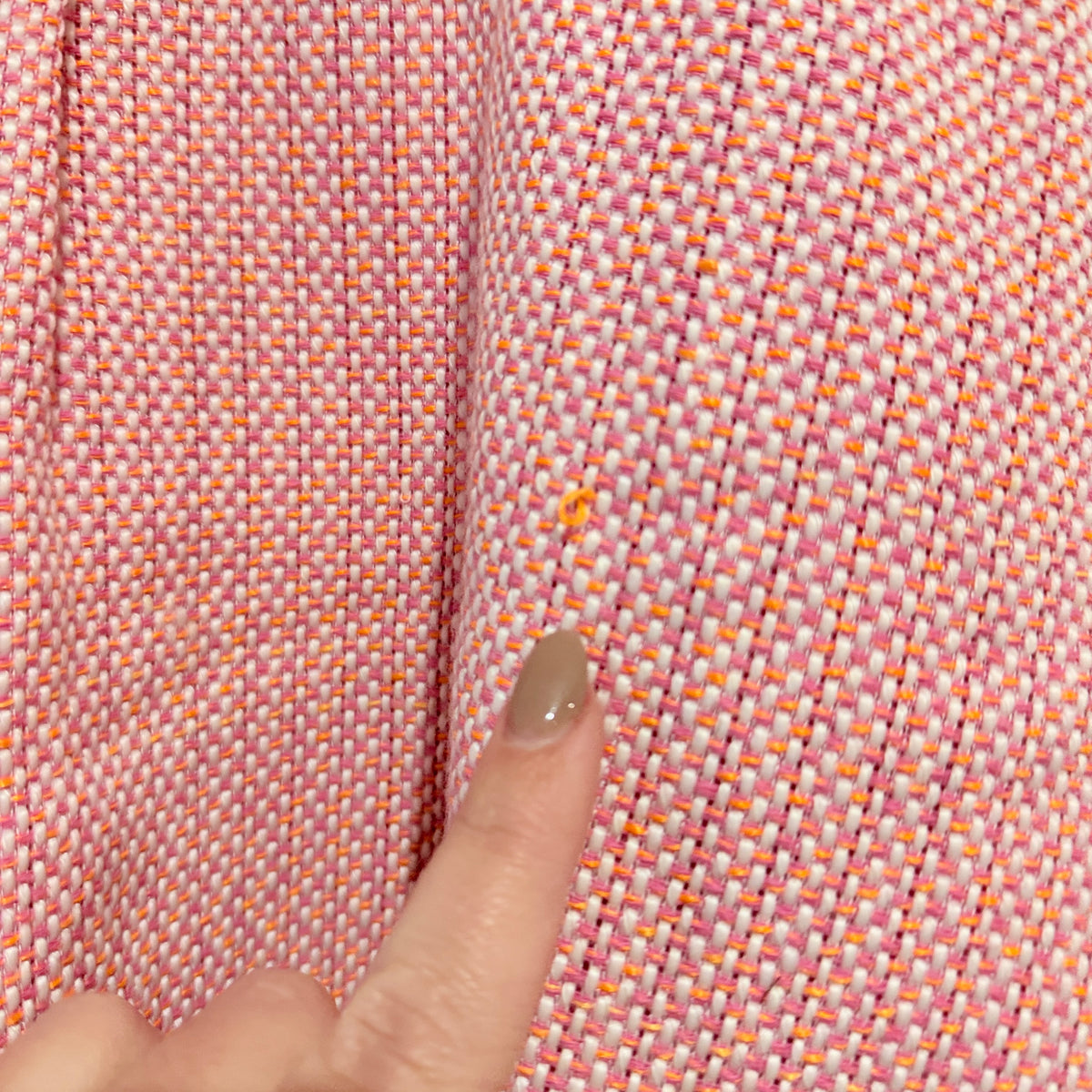 Pink and White Tweed A-Line Skirt Size M