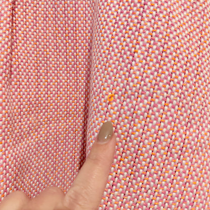 Pink and White Tweed A-Line Skirt Size M