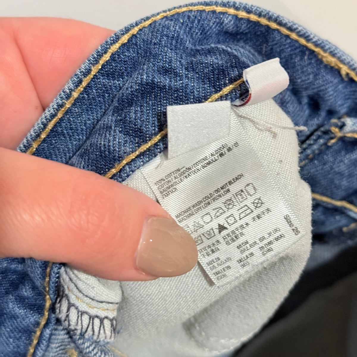 American Apparel Blue High Waisted Denim Shorts Size 26