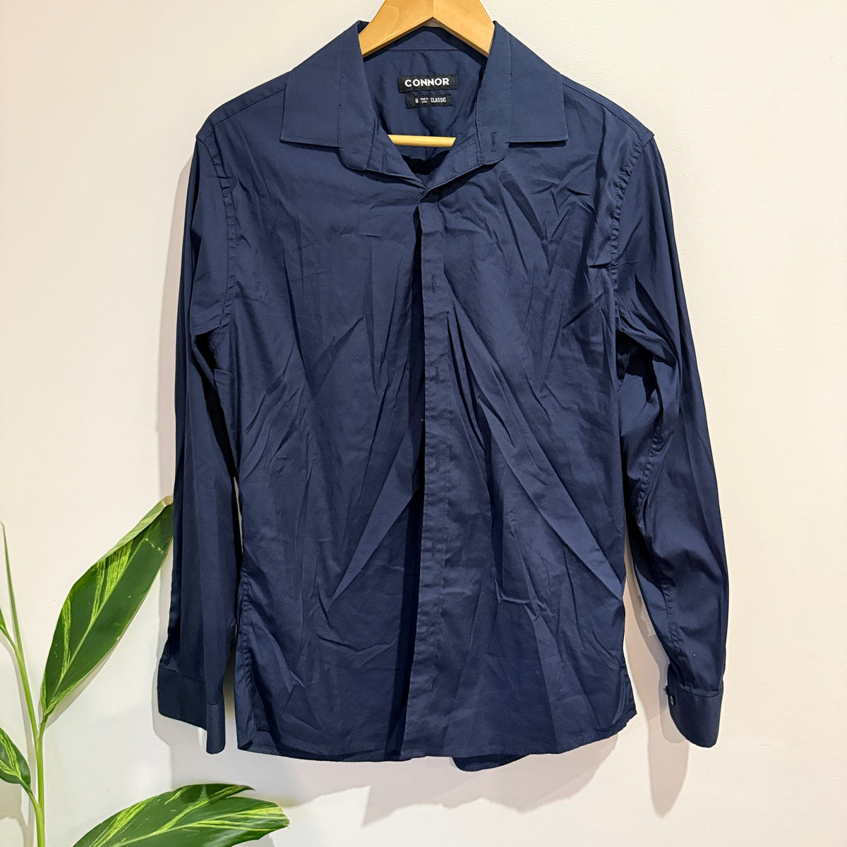 Connor Navy Long Sleeve Classic Shirt Size M