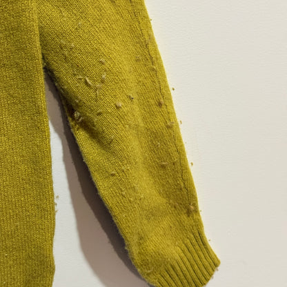 Uniqlo Mustard Wool Blend V Neck Jumper Size L