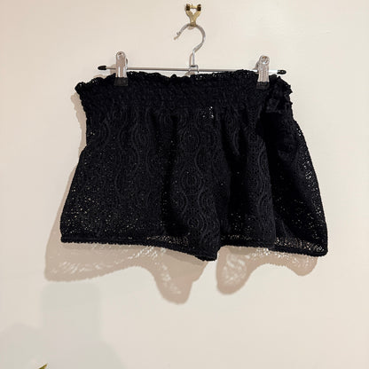 Now Black Crochet Lace Shorts Size 12