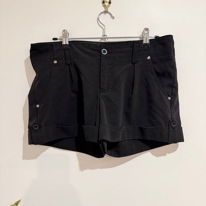 Cotton On Black Cuffed Shorts Size 10