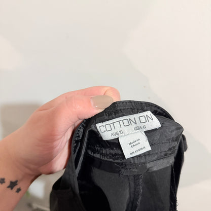 Cotton On Black Cuffed Shorts Size 10