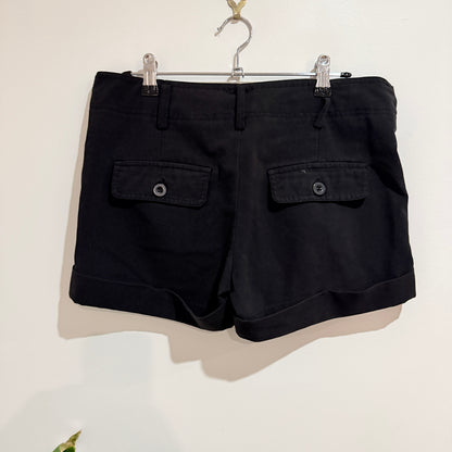 Cotton On Black Cuffed Shorts Size 10