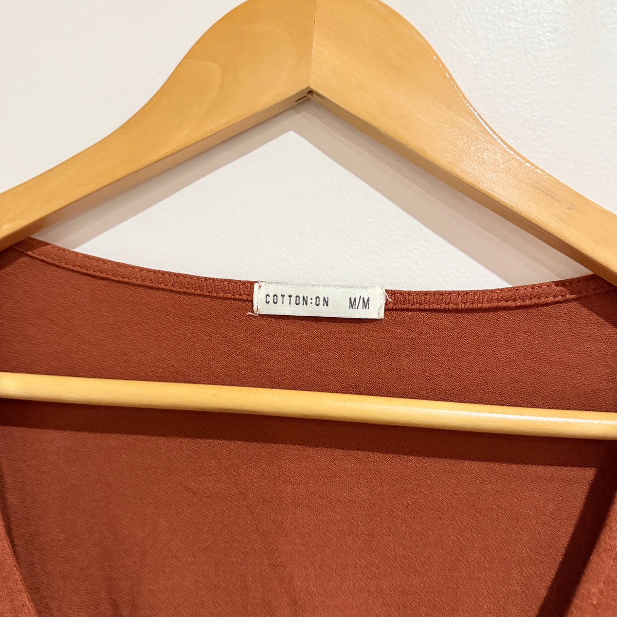 Cotton On Rust Shirred Hem Crop Top Size M