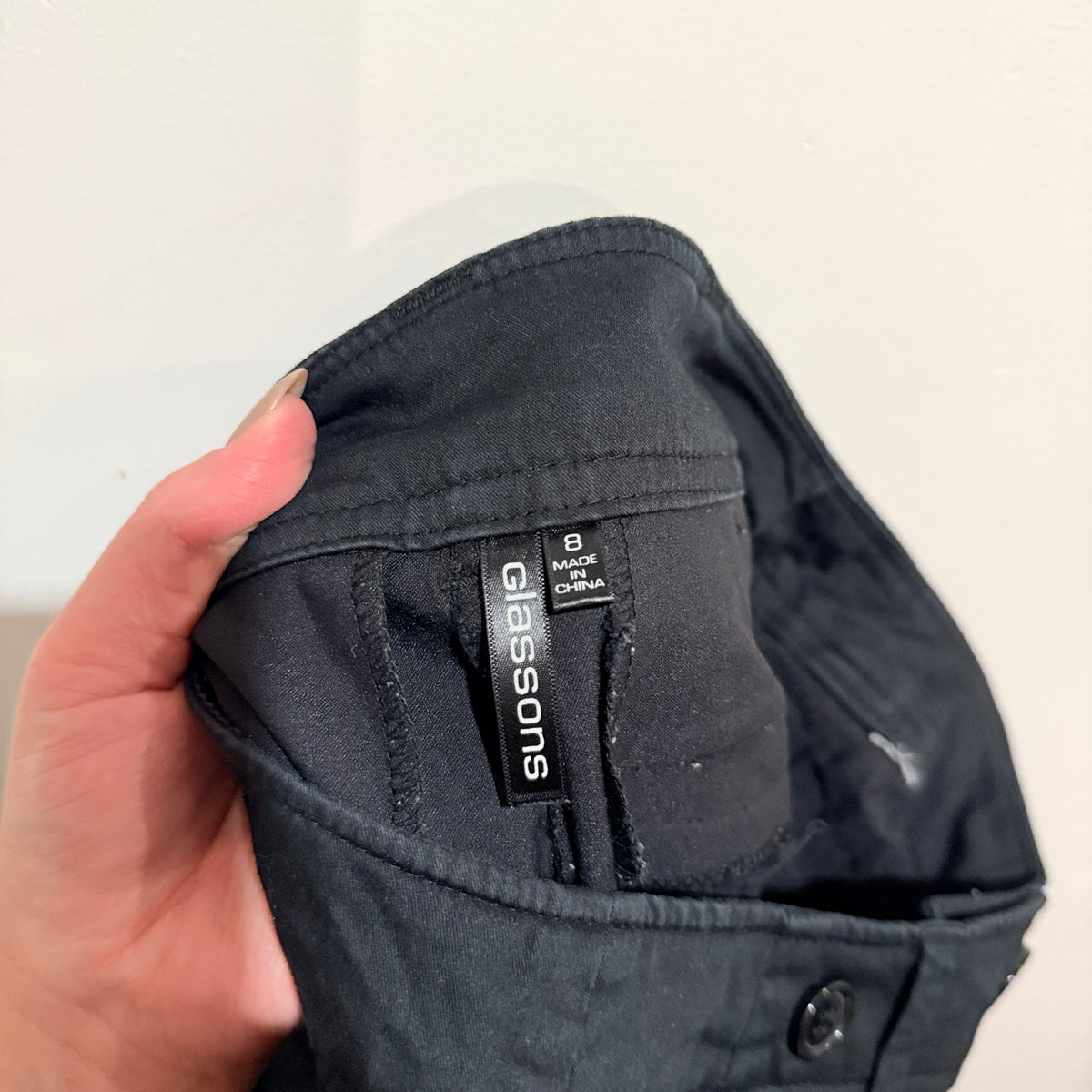 Glassons Black Button Detail Shorts Size 8