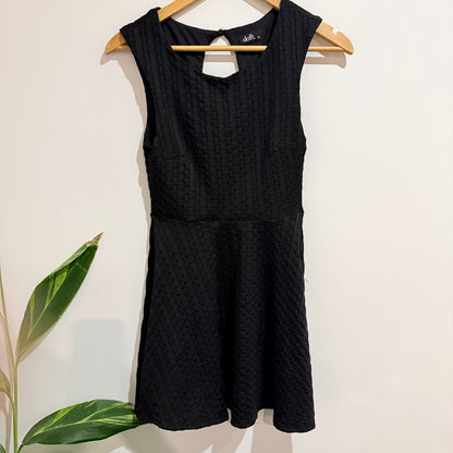 Dotti Black Textured Knit Sleeveless Dress Size XS