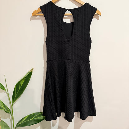 Dotti Black Textured Knit Sleeveless Dress Size XS