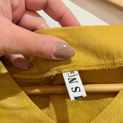 Mustard Yellow Ruffle Collar Blouse - 50cm u/arm