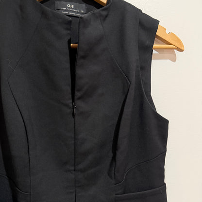 Cue Black Sleeveless Sheath Dress Size 10