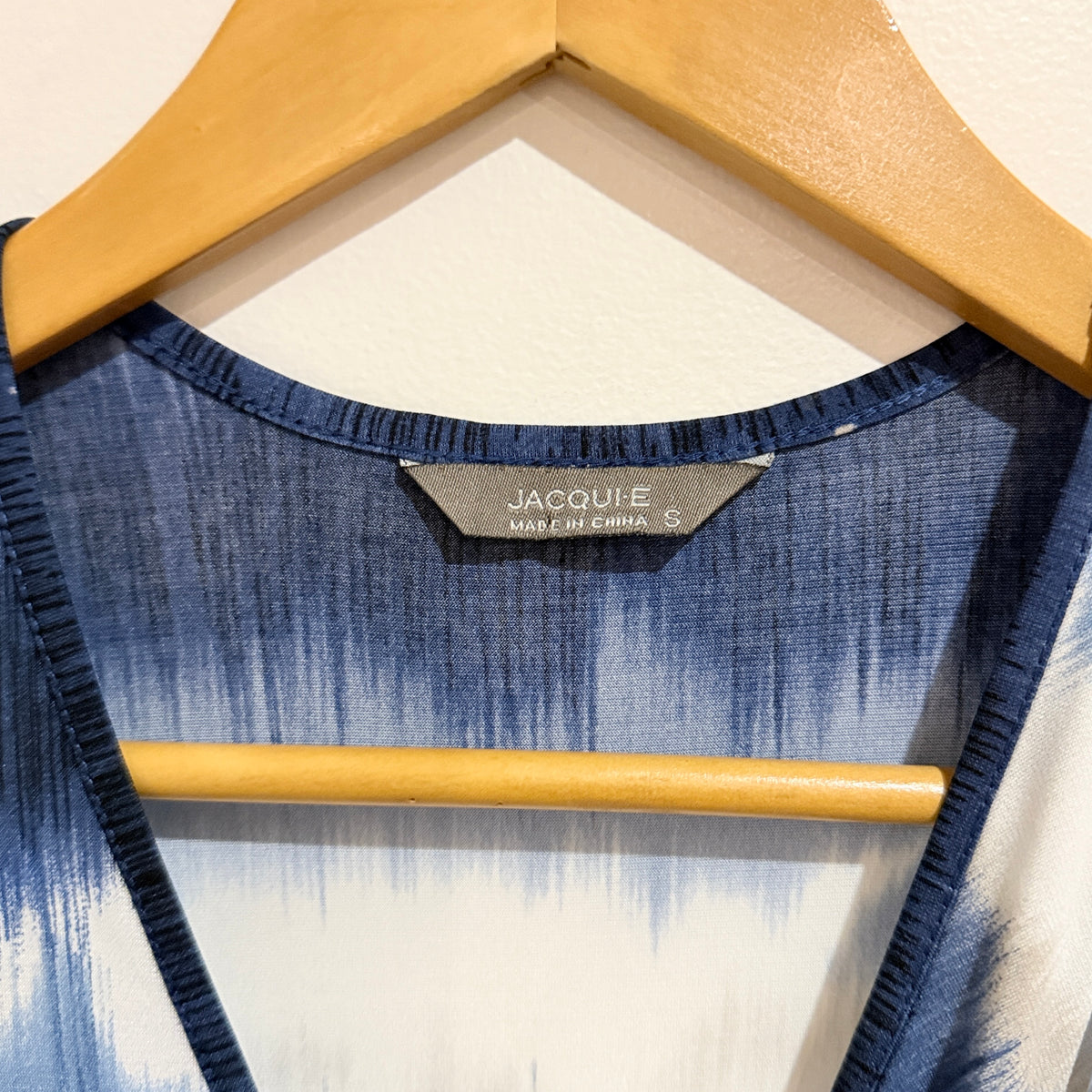 Jacqui E Blue Tie Dye Print Dress Size S