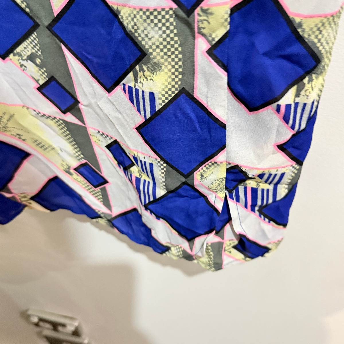 Glassons Blue Geometric Print Strappy Mini Dress Size 10