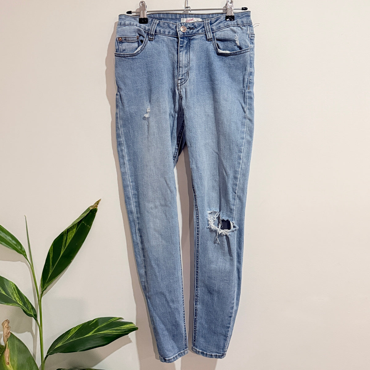 Supre Light Wash Distressed Skinny Jeans Size 12