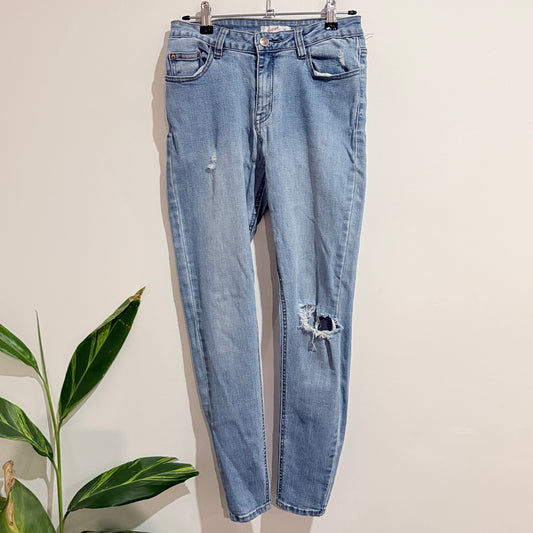 Supre Light Wash Distressed Skinny Jeans Size 12