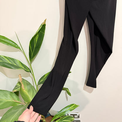 Bettie Monroe Black Draped Front Pants Size S