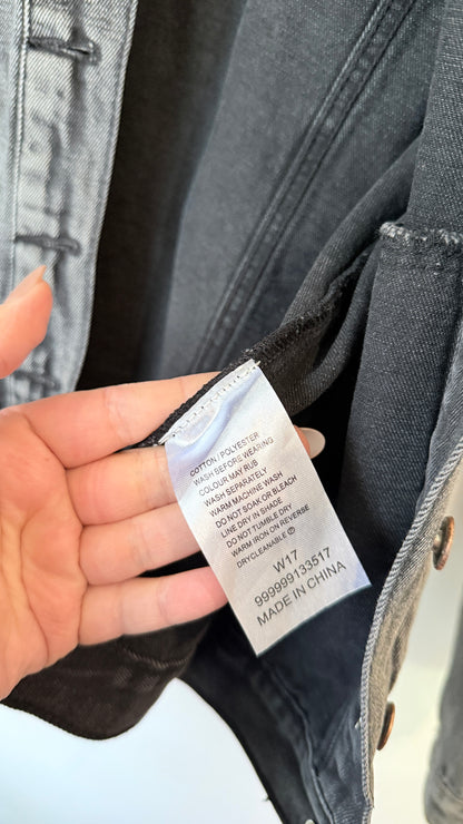 Garage Washed Black Denim Jacket Size 10