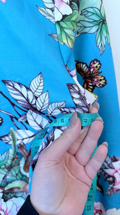 Floral Print Long Sleeve Top 42cm u/arm