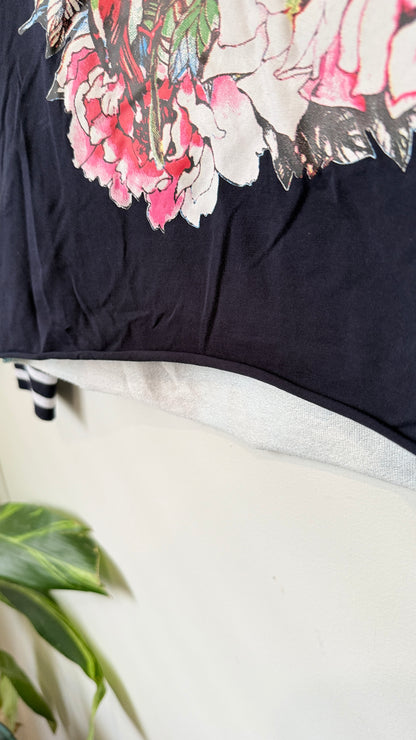 Floral Print Long Sleeve Top 42cm u/arm
