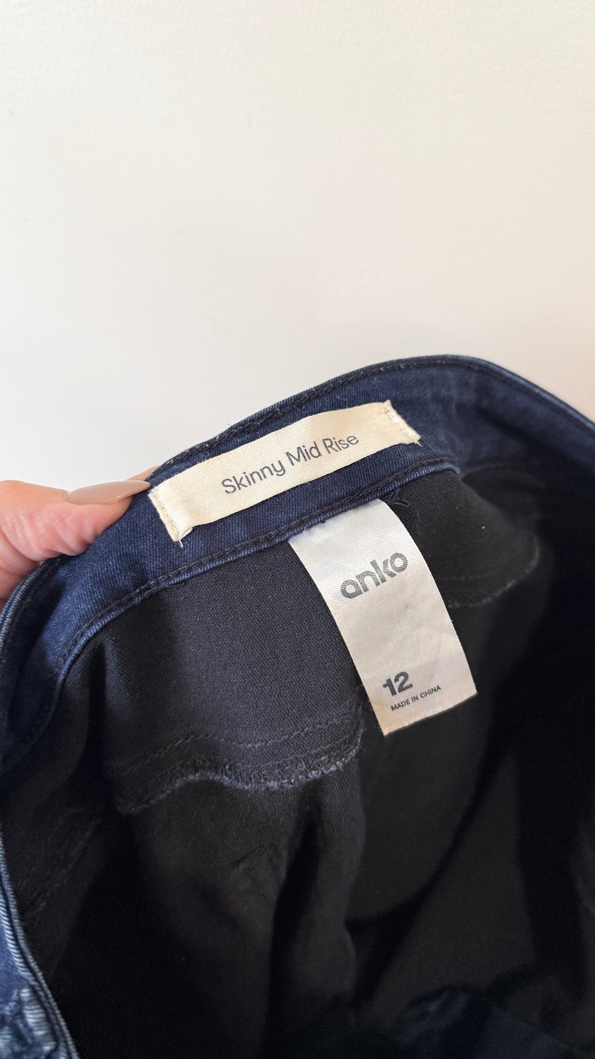 Anko Dark Wash Mid Rise Skinny Jeans Size 12