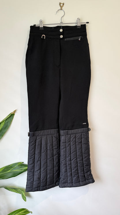 Cevas Black and Grey Quilted Ski Pants - Size 8R
