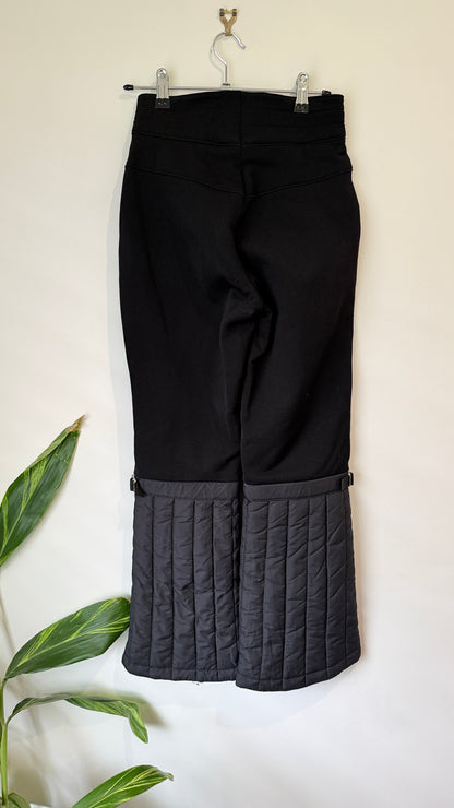 Cevas Black and Grey Quilted Ski Pants - Size 8R