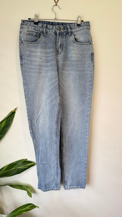 Junkfood Light Wash Straight Leg Jeans Size S