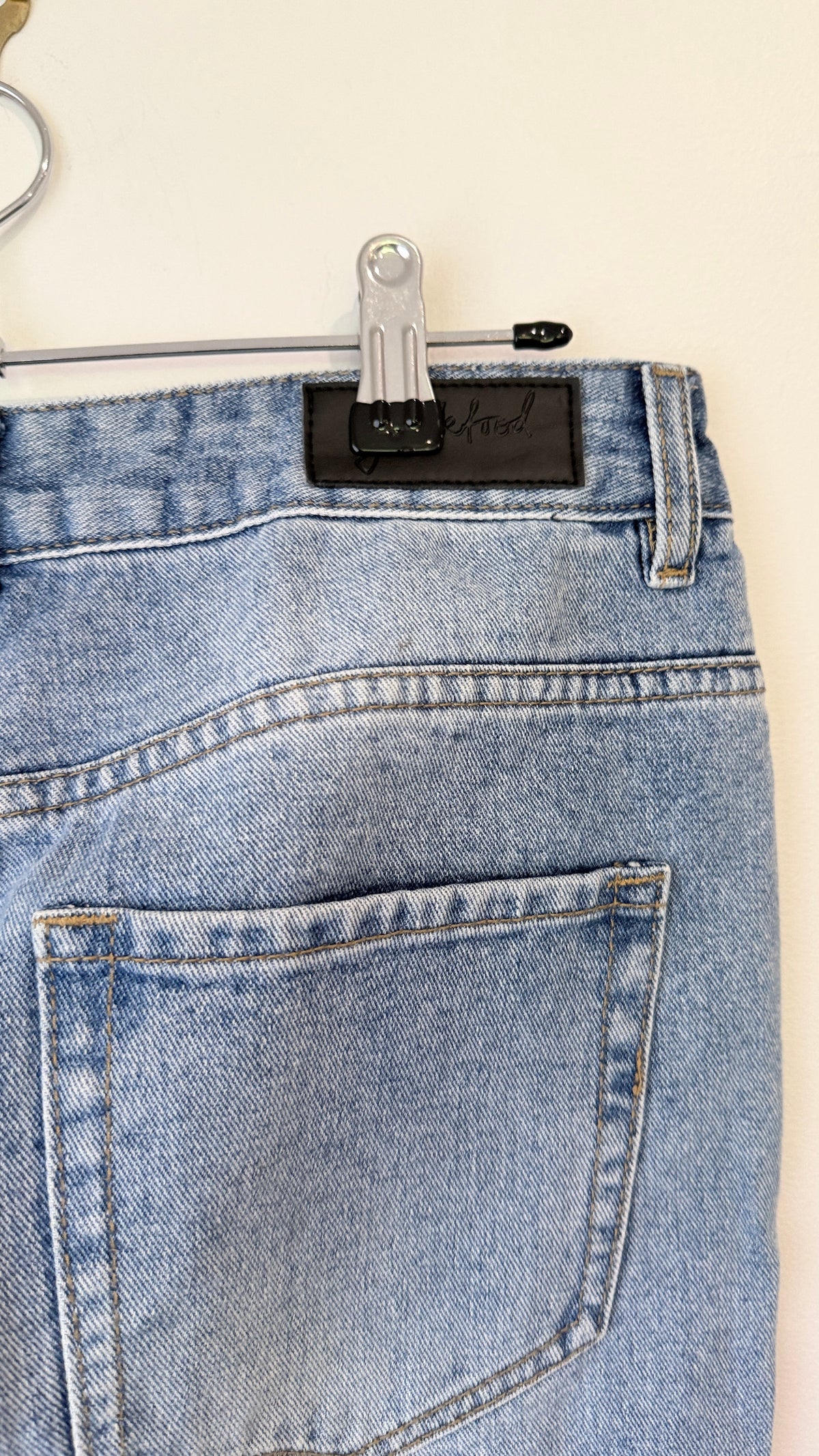 Junkfood Light Wash Straight Leg Jeans Size S