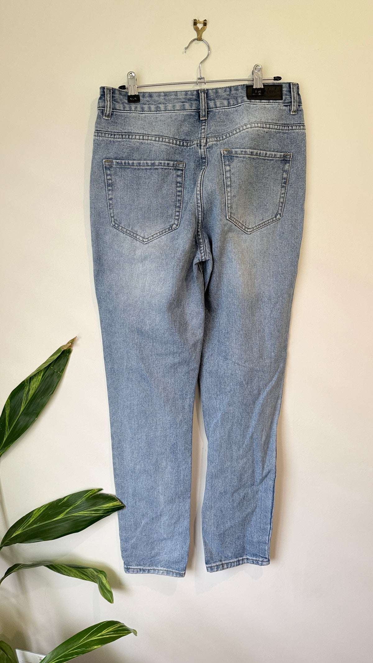 Junkfood Light Wash Straight Leg Jeans Size S