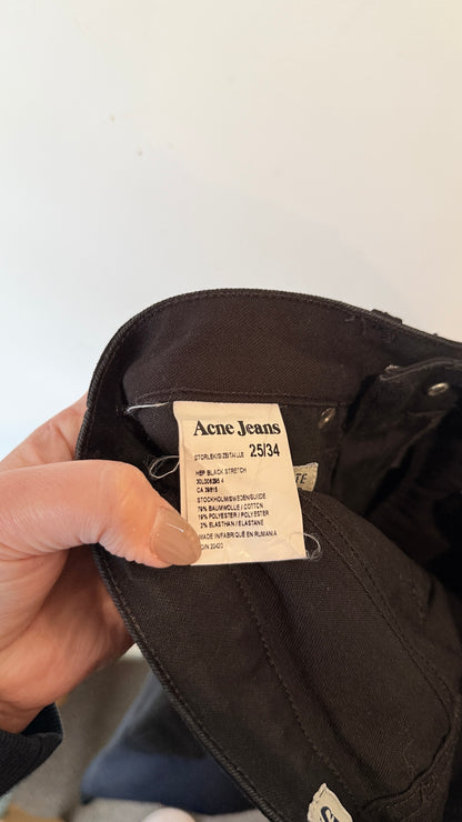 Acne Jeans Hep Black Stretch Jeans Size 25/34