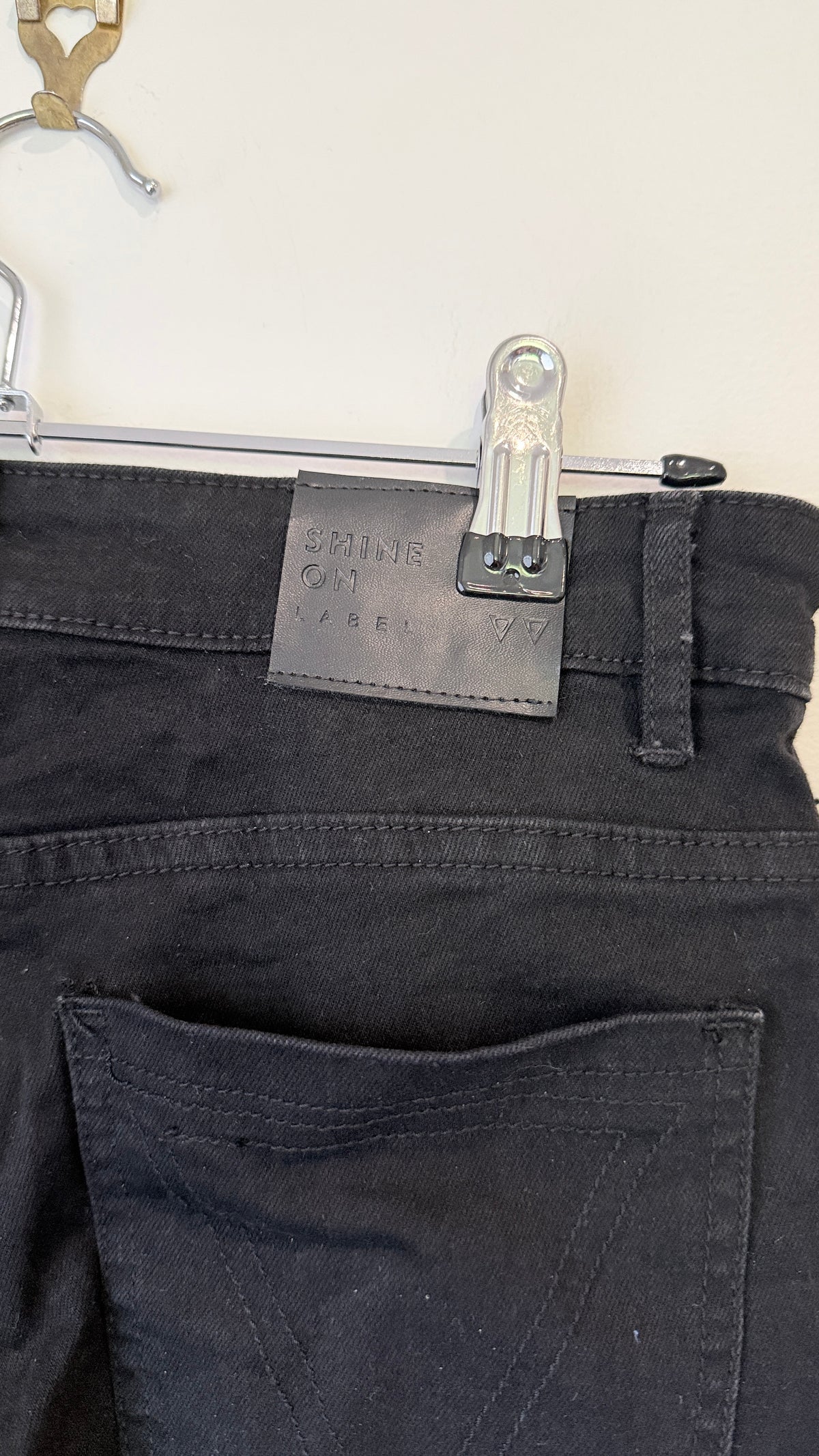 Shine On Label Black Distressed Skinny Jeans Size 8